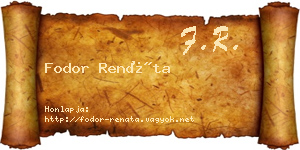 Fodor Renáta névjegykártya