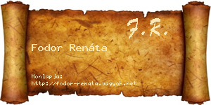 Fodor Renáta névjegykártya