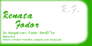 renata fodor business card